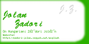 jolan zadori business card